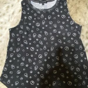 NWOT PJ Salvage Skull/ peace tank size Medium 💀☮️